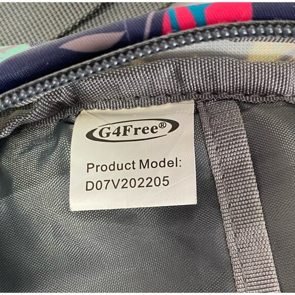 G4Free Sling Back Back Pack Bag Blue Leaf - Picture 6 of 9